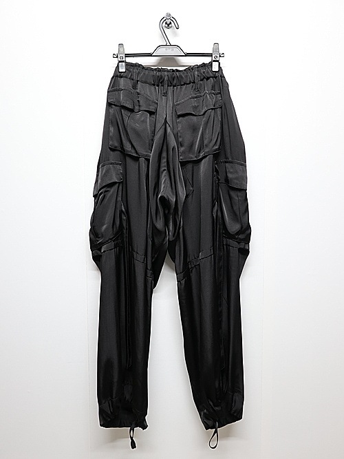 (ͽ���ʡ�7��8������ͽ��/kiryuyrik������奦����奦/Satin Cargo Pants/Black
