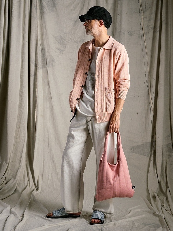 (ͽ���ʡ�3��4������ͽ��/wjk�����֥른��������/GIMA stripe knit shirt/dust pink
