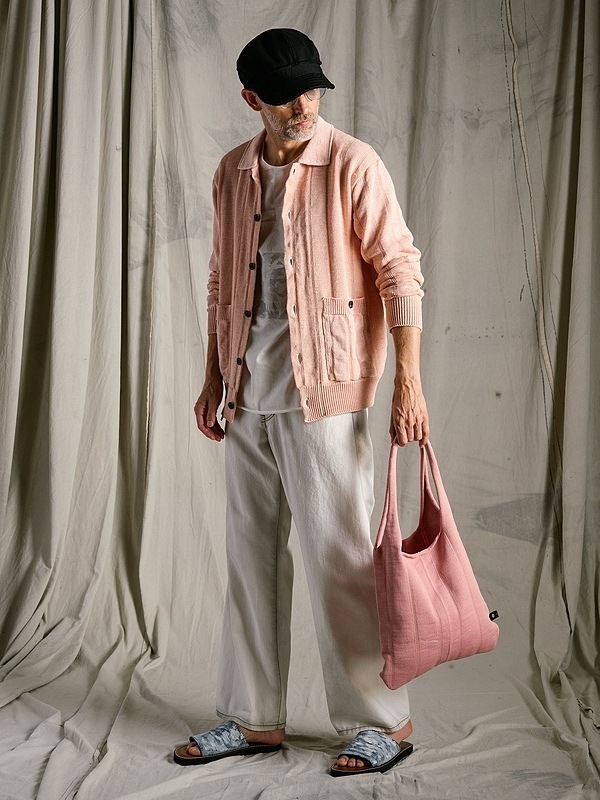 (ͽ���ʡ�3��4������ͽ��/wjk�����֥른��������/GIMA stripe knit shirt/dust pink