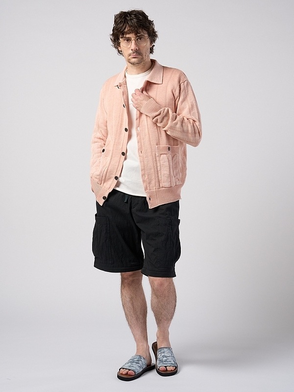 (ͽ���ʡ�3��4������ͽ��/wjk�����֥른��������/GIMA stripe knit shirt/dust pink