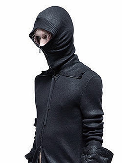 JULIUSꥦ/RAYON/WOOL YARN ACCESSORY10/BLACK