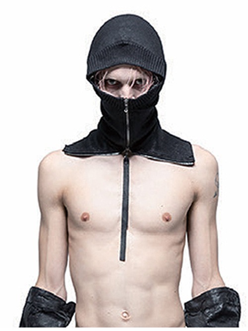 JULIUSꥦ/RAYON/WOOL YARN ACCESSORY10/BLACK