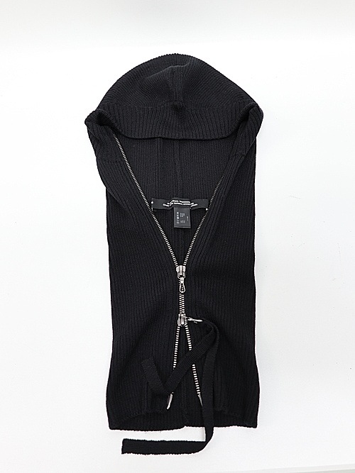 JULIUSꥦ/RAYON/WOOL YARN ACCESSORY10/BLACK