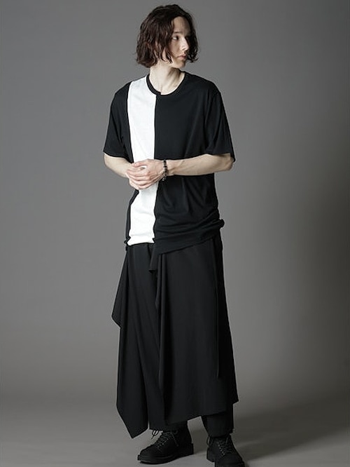 Ground Y�����饦��ɥ磻/W/GABARDINE 3WAY SKIRT PANTS/BLACK.