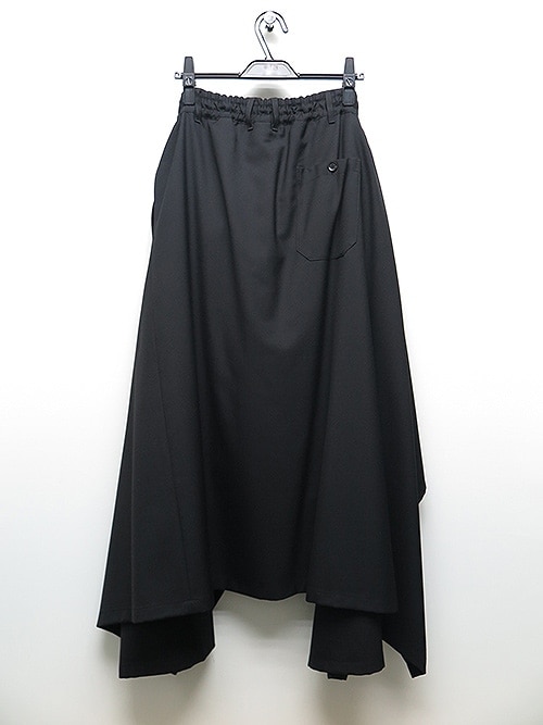 Ground Y�����饦��ɥ磻/W/GABARDINE 3WAY SKIRT PANTS/BLACK.