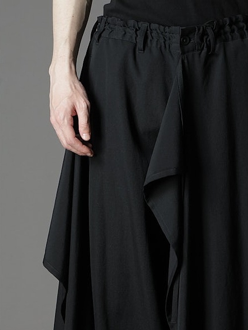 Ground Y�����饦��ɥ磻/W/GABARDINE 3WAY SKIRT PANTS/BLACK.