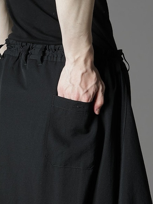 Ground Y�����饦��ɥ磻/W/GABARDINE 3WAY SKIRT PANTS/BLACK.
