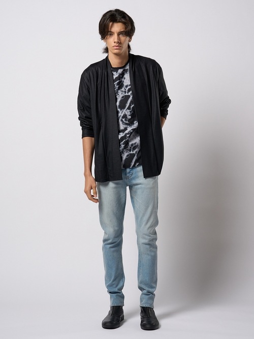 (ͽ���ʡ�2��3������ͽ��/wjk�����֥른��������/combination dolman S/S/mono print��black