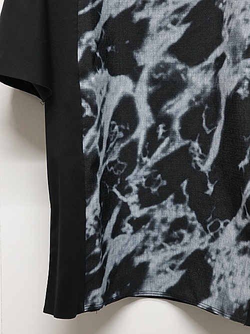 wjk�����֥른��������/combination dolman S/S/mono print��black