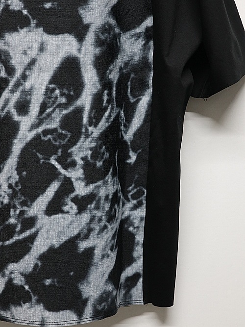 wjk�����֥른��������/combination dolman S/S/mono print��black