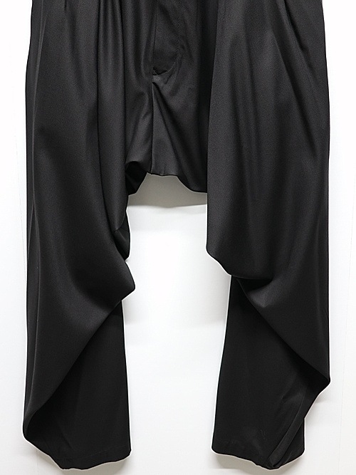 Ground Y�����饦��ɥ磻/TR TWILL WIDE LEG PANTS/BLACK
