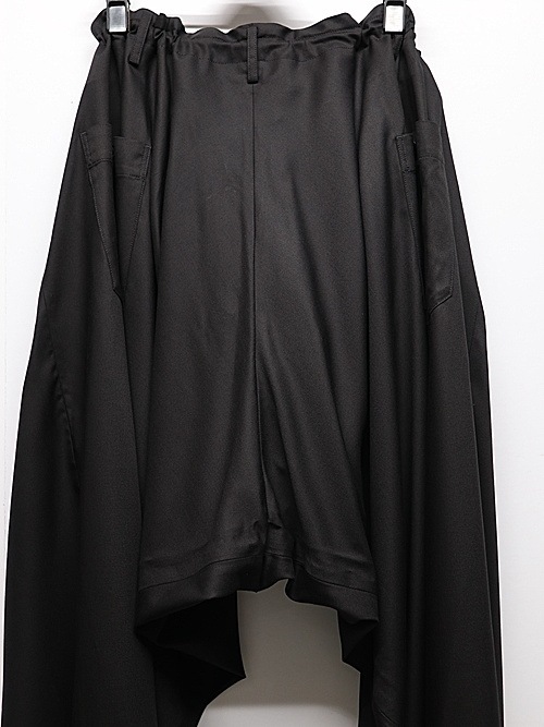 Ground Y�����饦��ɥ磻/TR TWILL WIDE LEG PANTS/BLACK