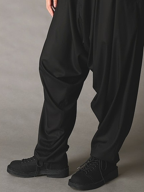 Ground Y�����饦��ɥ磻/TR TWILL WIDE LEG PANTS/BLACK