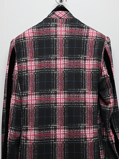 (ͽ���ʡ�7��8������ͽ��/kiryuyrik������奦����奦/Pink Check Twill Trimming Stando Collar Jacket/Black&Pink