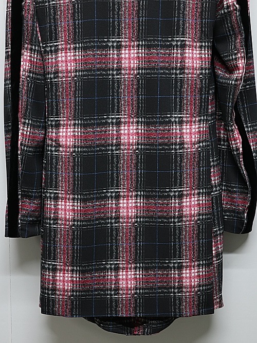 (ͽ���ʡ�7��8������ͽ��/kiryuyrik������奦����奦/Pink Check Twill Trimming Stando Collar Jacket/Black&Pink