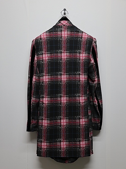 (ͽ���ʡ�7��8������ͽ��/kiryuyrik������奦����奦/Pink Check Twill Trimming Stando Collar Jacket/Black&Pink