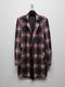 (ͽ���ʡ�7��8������ͽ��/kiryuyrik������奦����奦/Pink Check Twill Trimming Stando Collar Jacket/Black&Pink