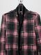 (ͽ���ʡ�7��8������ͽ��/kiryuyrik������奦����奦/Pink Check Twill Trimming Stando Collar Jacket/Black&Pink