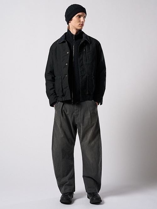 (ͽ���ʡ�10��11������ͽ��/wjk�����֥른��������/lomond��powder zip-up knit/black