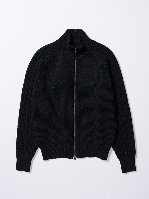 (ͽ���ʡ�10��11������ͽ��/wjk�����֥른��������/lomond��powder zip-up knit/black