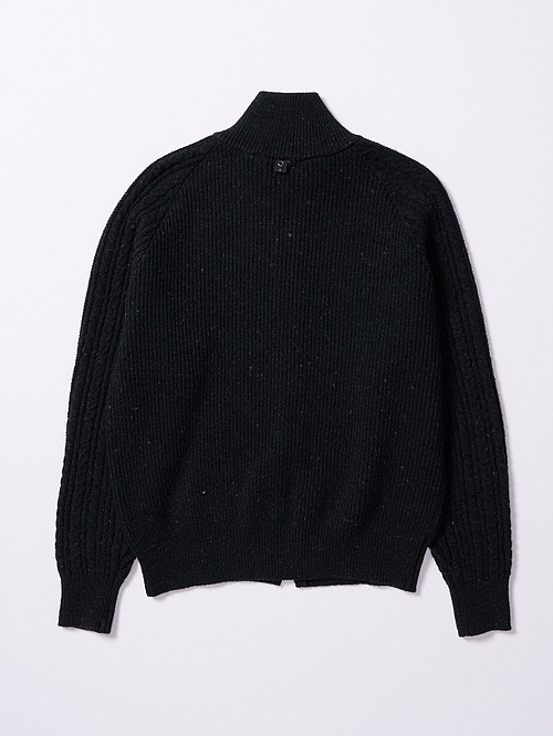 (ͽ���ʡ�10��11������ͽ��/wjk�����֥른��������/lomond��powder zip-up knit/black