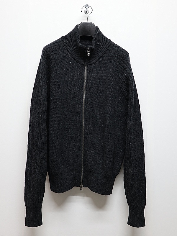 �㴰���wjk�����֥른��������/lomond��powder zip-up knit/black