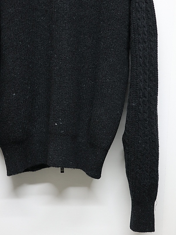 �㴰���wjk�����֥른��������/lomond��powder zip-up knit/black