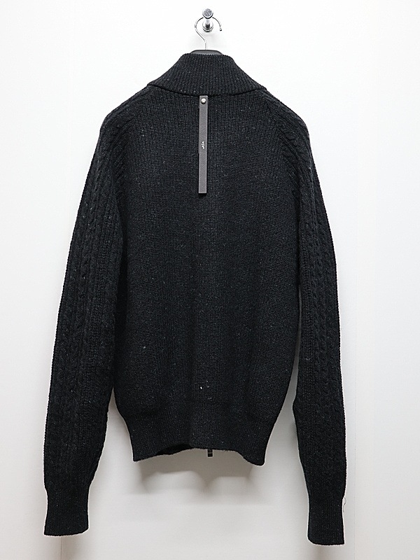 �㴰���wjk�����֥른��������/lomond��powder zip-up knit/black