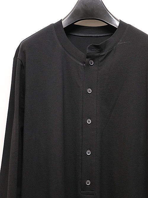 SALE30%OFF/Ground Y饦ɥ磻/30/-HIGH GAUGE PLAIN STITCH LONG HENRY T/BLK.