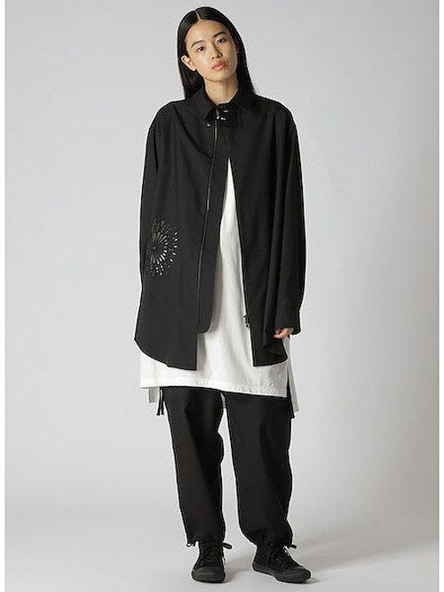 SALE30%OFF/Ground Y饦ɥ磻/30/-HIGH GAUGE PLAIN STITCH LONG HENRY T/BLK.