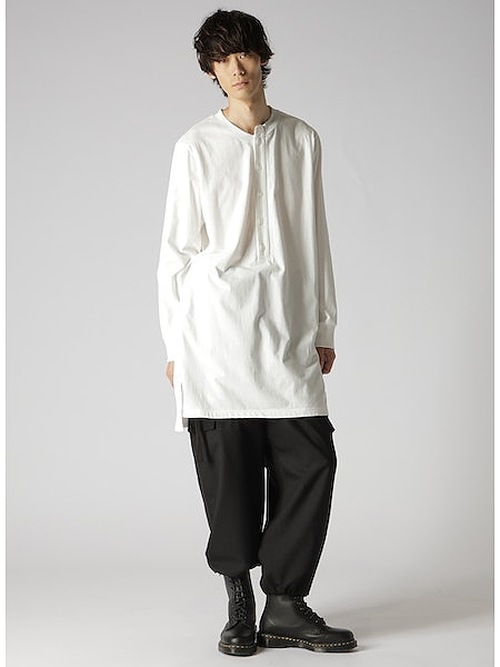 SALE30%OFF/Ground Y饦ɥ磻/30/-HIGH GAUGE PLAIN STITCH LONG HENRY T/BLK.