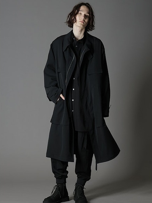 Ground Y�����饦��ɥ磻/W/GABARDINE STANDARD RIBBED HEM CARGO PANTS/BLACK