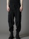 Ground Y�����饦��ɥ磻/W/GABARDINE STANDARD RIBBED HEM CARGO PANTS/BLACK