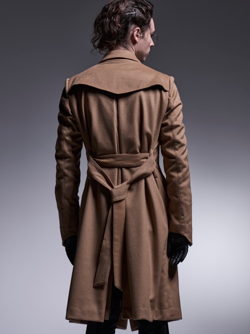 (ͽʡ121ͽ/kiryuyrik奦奦/Cashmere Beaver W-Peacked Coat/Camel