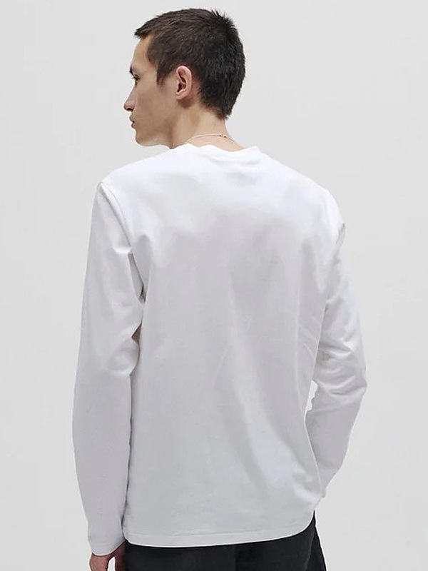 SALE30%OFF/ATTACHMENT�������å�����/COTTON DOUBLE FACE SLIM FIT L/S TEE/WHITE.