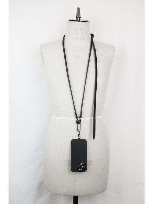 �㴰���nude:masahiko maruyama ���̡���:�ޥ��ҥ��ޥ���/LEATHER SMARTPHONE STRAP / GROVES STRAP w/iolom/Black
