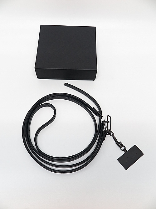 �㴰���nude:masahiko maruyama ���̡���:�ޥ��ҥ��ޥ���/LEATHER SMARTPHONE STRAP / GROVES STRAP w/iolom/Black