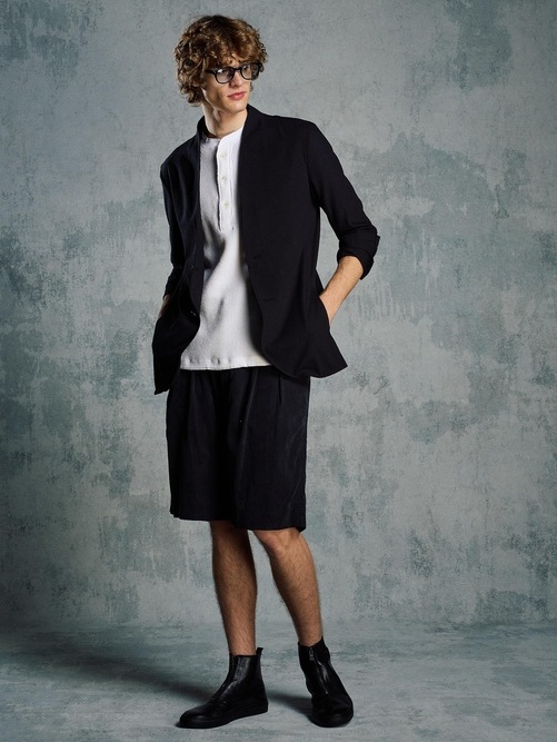 (ͽ���ʡ�5��6������ͽ��/wjk�����֥른��������/solid collar single jacket/black