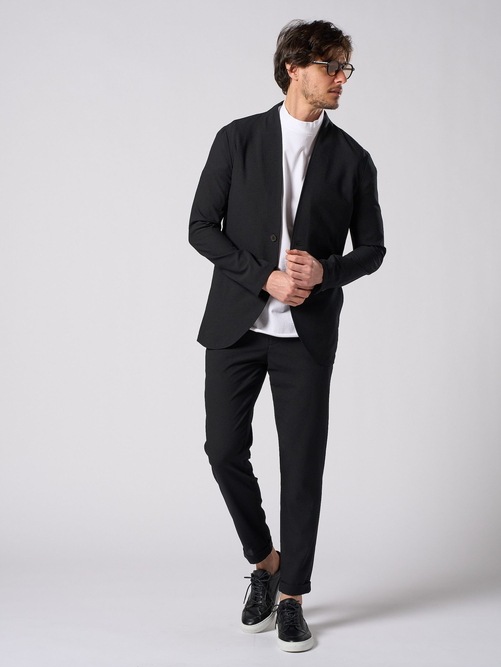 (ͽ���ʡ�5��6������ͽ��/wjk�����֥른��������/solid collar single jacket/black