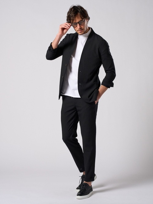 (ͽ���ʡ�5��6������ͽ��/wjk�����֥른��������/solid collar single jacket/black