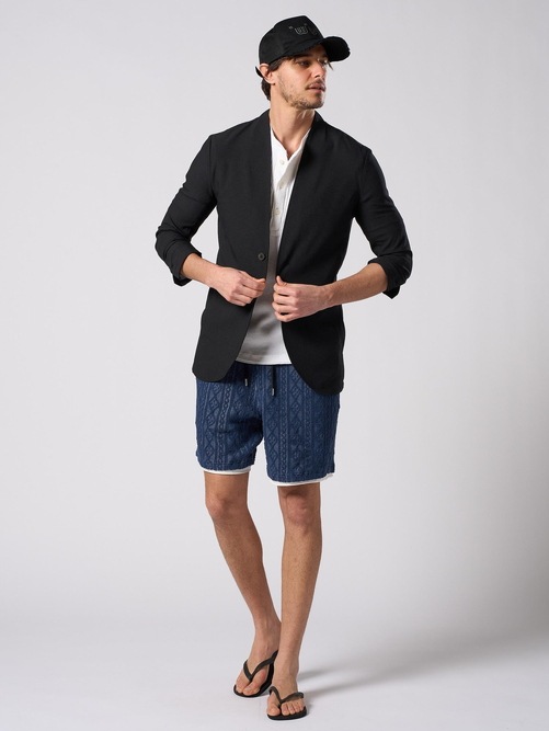 (ͽ���ʡ�5��6������ͽ��/wjk�����֥른��������/solid collar single jacket/black