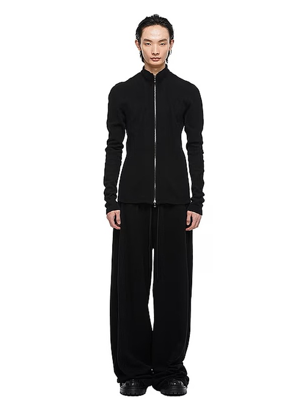 JULIUS����ꥦ��/COTTON NEP THERMAL CUT & SEWN1/BLACK