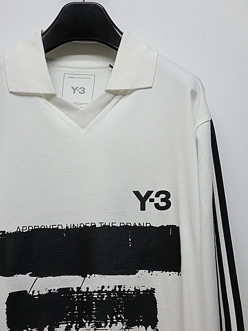 Y-3磻꡼/U GFX LOGO LS T/CWHITE.