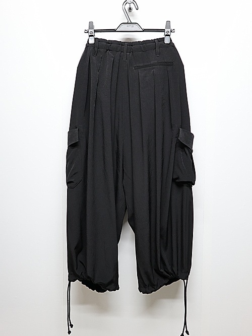 Ground Y饦ɥ磻/TA/PE CREPE DE CHINE SIDE OUT PK BALLOON PANTS/BLACK