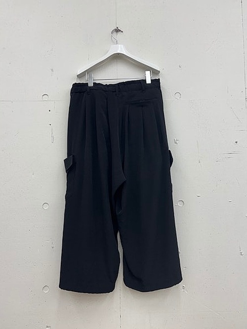 Ground Y饦ɥ磻/TA/PE CREPE DE CHINE SIDE OUT PK BALLOON PANTS/BLACK