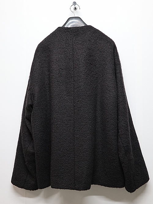 LAD MUSICIANå ߥ塼/ALPAKA SHAGGY COLLARLESS JACKET/BLACK