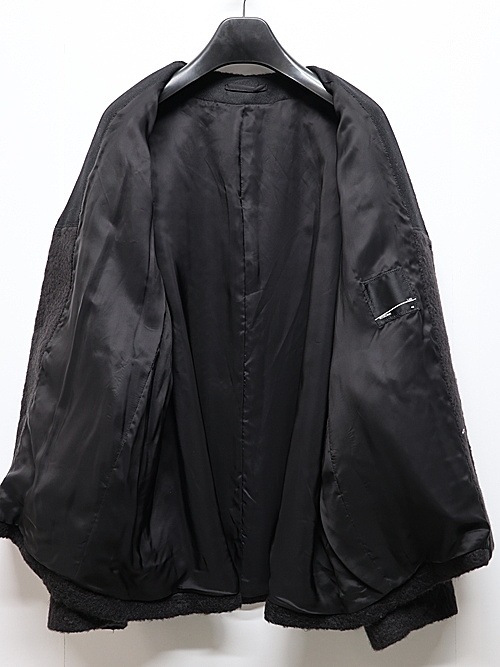 LAD MUSICIANå ߥ塼/ALPAKA SHAGGY COLLARLESS JACKET/BLACK