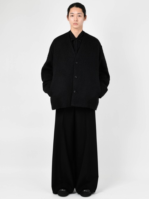 LAD MUSICIANå ߥ塼/ALPAKA SHAGGY COLLARLESS JACKET/BLACK