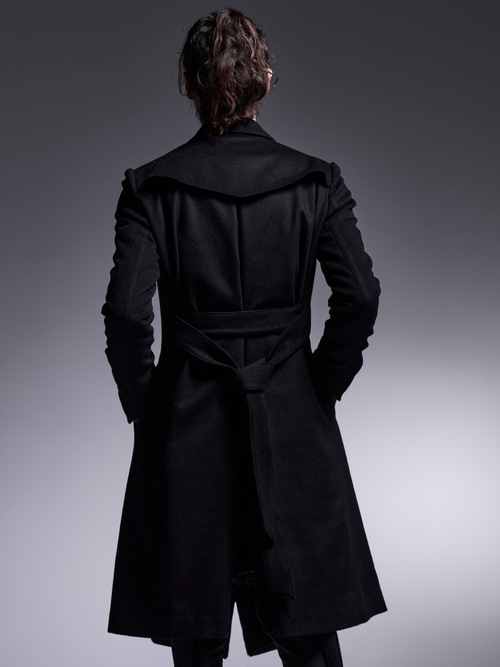 (ͽ���ʡ�12��1������ͽ��/kiryuyrik������奦����奦/Cashmere Beaver W-Peacked Coat/Black