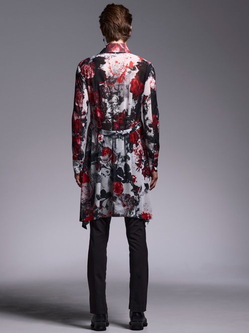 (ͽ���ʡ�7��8������ͽ��/kiryuyrik������奦����奦/Flora Mesh Flare Shirt/White